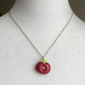 Handmade Fruit Pendant Necklace STAINLESS STEEL Stocking Stuffer Kawaii Whimsy